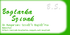 boglarka szivak business card